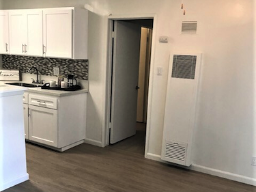 Dining area next to kitchen.