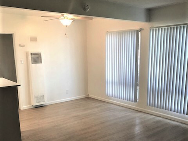 Living room. Two windows on far wall, large wood-floored area.